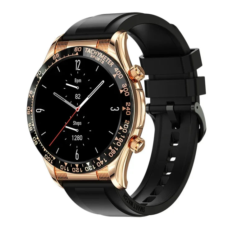 LOANIY E18 Pro Smart Bluetooth Anrufuhr mit NFC-Funktion, Gold Silikon, Schwarz Leder, Gold Leder, Schwarz Silber Stahl, Grün Silber Stahl