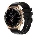 LOANIY E18 Pro Smart Bluetooth Calling Watch with NFC Function, Gold Silicone, Black Leather, Gold Leather, Black Silver Steel, Green Silver Steel