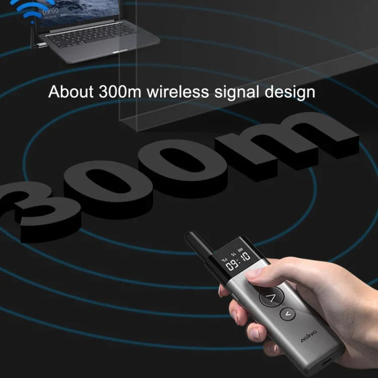 ASiNG A10 Grünlicht-PPT-Stift für Präsentationen, Speicherkapazität: A10 128M (Grau), A10 32G (Grau)