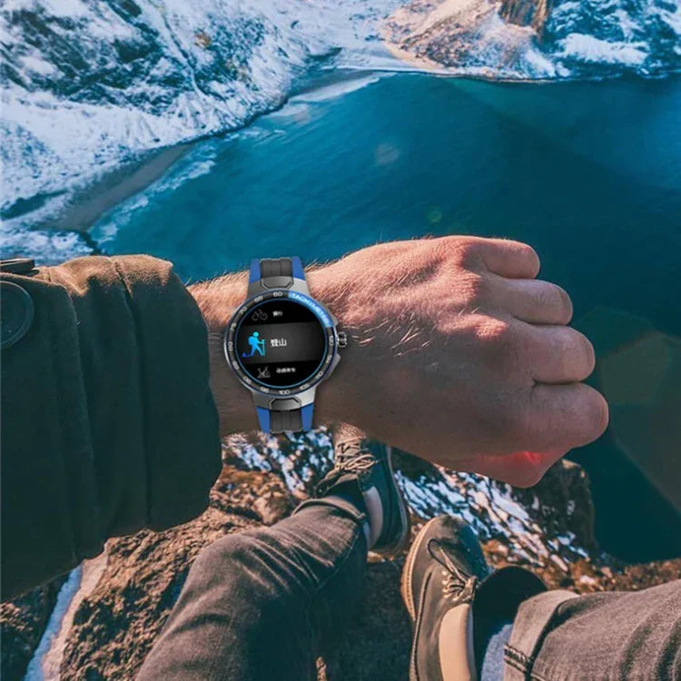 Wearkey E15 Smartwatch mit 1,28-Zoll-Touchscreen und Herzfrequenzmessung, Blau, Silbergrau, Orange