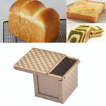 Quadratische Toastbox Antihaft-Wasserkubus-Toastform, Stil: 8832 8x7.5x6.5cm Wellenform Gold, 8759 11.8x11x10.3cm Ohne Wellenform Gold, 8772 8x7.5x6.5cm Ohne Wellenform Gold, 8765 11.8x11x10.3cm Wellenform Gold
