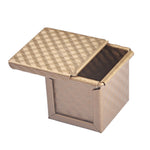 Quadratische Toastbox Antihaft-Wasserkubus-Toastform, Stil: 8832 8x7.5x6.5cm Wellenform Gold, 8759 11.8x11x10.3cm Ohne Wellenform Gold, 8772 8x7.5x6.5cm Ohne Wellenform Gold, 8765 11.8x11x10.3cm Wellenform Gold
