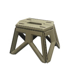 Tragbarer verdickter klappbarer Hocker aus Kunststoff, Outdoor-Angelhocker, Armeegrün, Schwarz