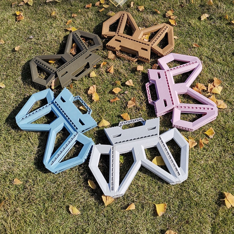 Tragbarer verdickter klappbarer Hocker aus Kunststoff, Outdoor-Angelhocker, Armeegrün, Schwarz