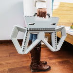 Tragbarer verdickter klappbarer Hocker aus Kunststoff, Outdoor-Angelhocker, Armeegrün, Schwarz