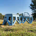 Tragbarer verdickter klappbarer Hocker aus Kunststoff, Outdoor-Angelhocker, Armeegrün, Schwarz