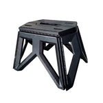 Tragbarer verdickter klappbarer Hocker aus Kunststoff, Outdoor-Angelhocker, Armeegrün, Schwarz