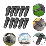 Outdoor Camping winddichte Überdachung feste Zeltklammer Seil Schnalle Schnellaufhängeset, 10 Clips+10 Seile, 10 Clips+10 schwarze Seile, 10 Clips+10 schwarze Seile+10 silberne Schnallen, 10 Clips+10 elastische Seile+10 schwarze Schnallen