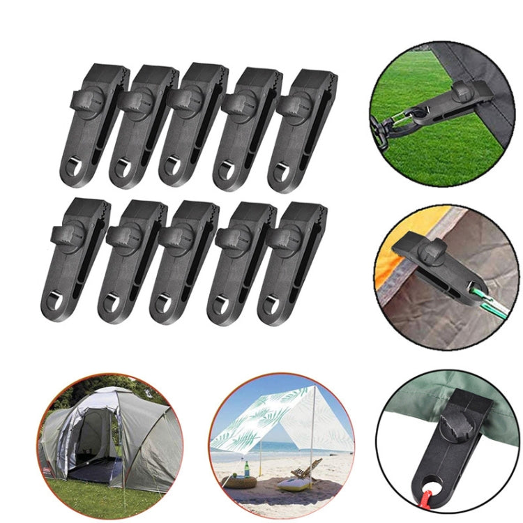 Outdoor Camping winddichte Überdachung feste Zeltklammer Seil Schnalle Schnellaufhängeset, 10 Clips+10 Seile, 10 Clips+10 schwarze Seile, 10 Clips+10 schwarze Seile+10 silberne Schnallen, 10 Clips+10 elastische Seile+10 schwarze Schnallen