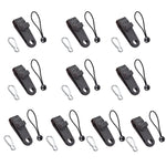 Outdoor Camping winddichte Überdachung feste Zeltklammer Seil Schnalle Schnellaufhängeset, 10 Clips+10 Seile, 10 Clips+10 schwarze Seile, 10 Clips+10 schwarze Seile+10 silberne Schnallen, 10 Clips+10 elastische Seile+10 schwarze Schnallen