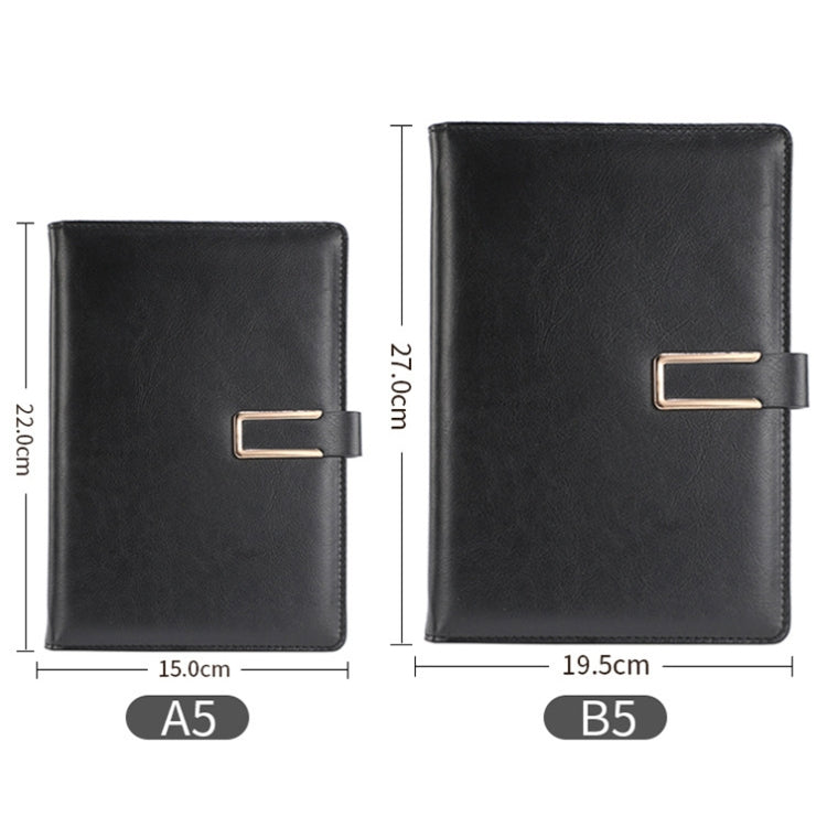 WZJZ0101 PU Leather Thickened Notebook, A5, B5