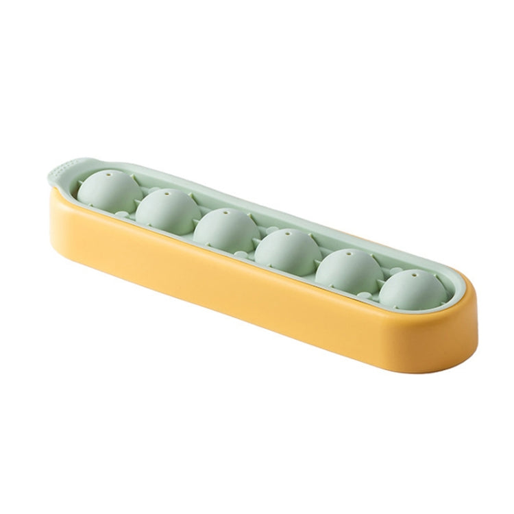 Hausgemachte, schnell gefrorene Eiswürfel-Aufbewahrungs-Silikonform, Gelb-Grün, Grau-Gelb