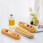 Hausgemachte, schnell gefrorene Eiswürfel-Aufbewahrungs-Silikonform, Gelb-Grün, Grau-Gelb