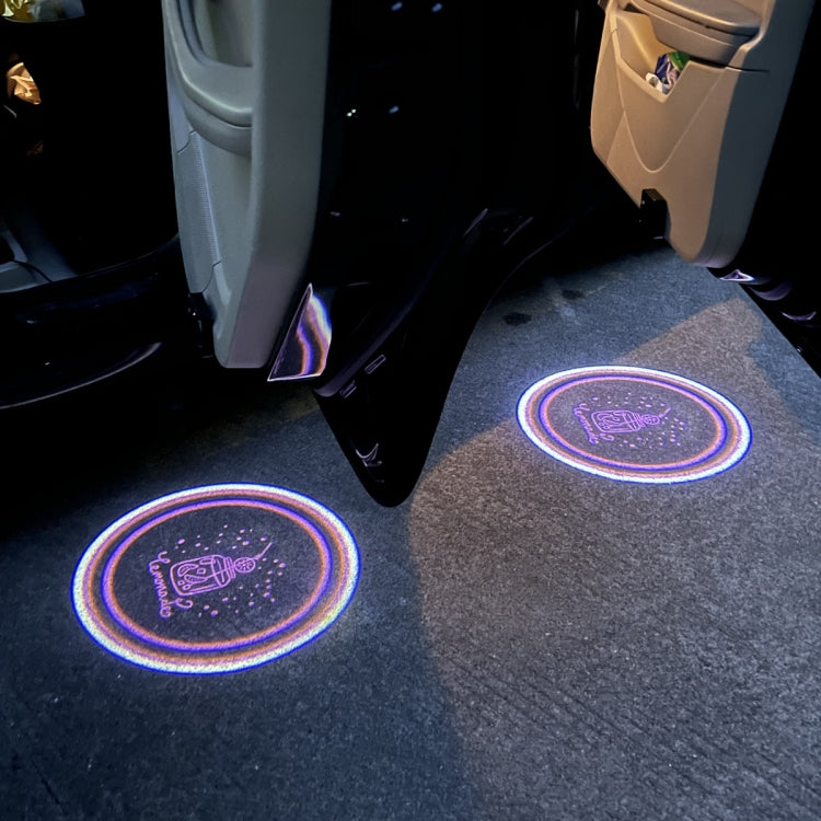 LED Infrared Induction Car Door Welcome Light Night Projection Ambient Light, Energy Circle (Blue), Energy Circle (White), Energy Circle (Yellow), Cat Claw (Yellow), Radish (Yellow), Drink (Yellow), Drink (Purple), Honor (Yellow), Honor (Purple)       ...