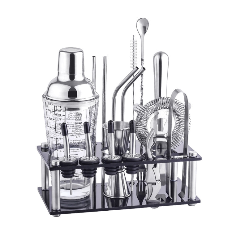 17-teiliger 400ml Glas-Shaker mit Messskalen, K17-3