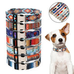 Haustierhalsband mit ethnischem Muster aus Polyester-Baumwolle, Größen: S: 1,5 x 27–43 cm, M: 2,0 x 32–52 cm, L: 2,5 x 38–61 cm, XL: 2,5 x 43–71 cm