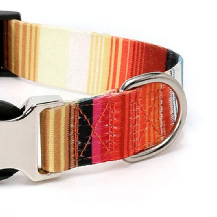 Haustierhalsband mit ethnischem Muster aus Polyester-Baumwolle, Größen: S: 1,5 x 27–43 cm, M: 2,0 x 32–52 cm, L: 2,5 x 38–61 cm, XL: 2,5 x 43–71 cm