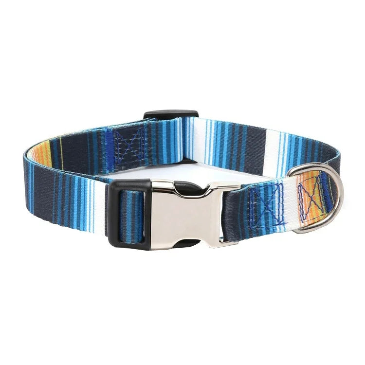 Haustierhalsband mit ethnischem Muster aus Polyester-Baumwolle, Größen: S: 1,5 x 27–43 cm, M: 2,0 x 32–52 cm, L: 2,5 x 38–61 cm, XL: 2,5 x 43–71 cm