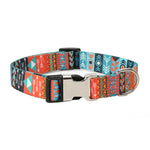 Haustierhalsband mit ethnischem Muster aus Polyester-Baumwolle, Größen: S: 1,5 x 27–43 cm, M: 2,0 x 32–52 cm, L: 2,5 x 38–61 cm, XL: 2,5 x 43–71 cm