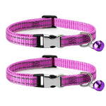 2er-Pack Nachtreflektierendes Nylon-Katzenhalsband mit Glocke, ohne Gravur Grün, ohne Gravur Himmelblau, ohne Gravur Lila, ohne Gravur Grasgrün, ohne Gravur Schwarz, ohne Gravur Rosenrot