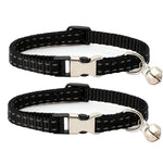 2er-Pack Nachtreflektierendes Nylon-Katzenhalsband mit Glocke, ohne Gravur Grün, ohne Gravur Himmelblau, ohne Gravur Lila, ohne Gravur Grasgrün, ohne Gravur Schwarz, ohne Gravur Rosenrot