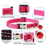 2er-Pack Nachtreflektierendes Nylon-Katzenhalsband mit Glocke, ohne Gravur Grün, ohne Gravur Himmelblau, ohne Gravur Lila, ohne Gravur Grasgrün, ohne Gravur Schwarz, ohne Gravur Rosenrot