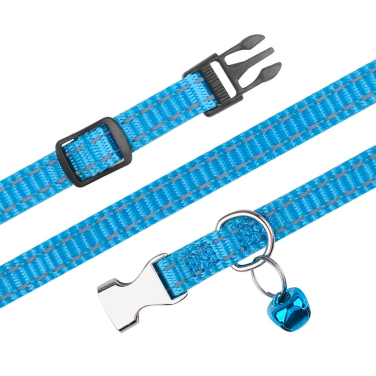 2er-Pack Nachtreflektierendes Nylon-Katzenhalsband mit Glocke, ohne Gravur Grün, ohne Gravur Himmelblau, ohne Gravur Lila, ohne Gravur Grasgrün, ohne Gravur Schwarz, ohne Gravur Rosenrot