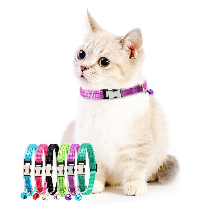 2er-Pack Nachtreflektierendes Nylon-Katzenhalsband mit Glocke, ohne Gravur Grün, ohne Gravur Himmelblau, ohne Gravur Lila, ohne Gravur Grasgrün, ohne Gravur Schwarz, ohne Gravur Rosenrot