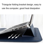 PU08DZ Leder Laptop-Innentasche mit Ständerfunktion, 13,3 Zoll, 14,1-15,4 Zoll