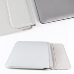 PU08DZ Leder Laptop-Innentasche mit Ständerfunktion, 13,3 Zoll, 14,1-15,4 Zoll