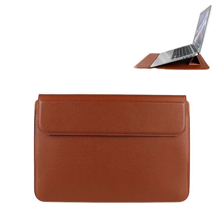 PU08DZ Leder Laptop-Innentasche mit Ständerfunktion, 13,3 Zoll, 14,1-15,4 Zoll