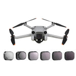 RCSTQ Verstellbare Filterzubehörteile aus Aluminiumlegierung für DJI Mini 3 Pro, Ausführungen: UV+CPL+ND8+ND16+ND32+ND64 (6-in-1), CPL, ND8, ND16, ND32, ND64 (4-in-1-Set), 6-in-1-Set
