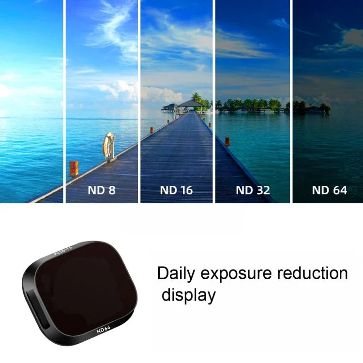 RCSTQ Verstellbare Filterzubehörteile aus Aluminiumlegierung für DJI Mini 3 Pro, Ausführungen: UV+CPL+ND8+ND16+ND32+ND64 (6-in-1), CPL, ND8, ND16, ND32, ND64 (4-in-1-Set), 6-in-1-Set