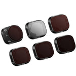 RCSTQ Verstellbare Filterzubehörteile aus Aluminiumlegierung für DJI Mini 3 Pro, Ausführungen: UV+CPL+ND8+ND16+ND32+ND64 (6-in-1), CPL, ND8, ND16, ND32, ND64 (4-in-1-Set), 6-in-1-Set