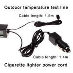 Car Inside And Outside Dual Temperature+Clock+Voltage LED Electronic Display, 4 in 1 Orange+Blue