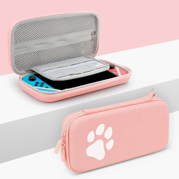 Baona BN-F005 Aufbewahrungstasche mit Katzenpfotenmuster für die Konsole, für Switch (Pink), für Switch (Grün), für Switch (Farbverlauf)