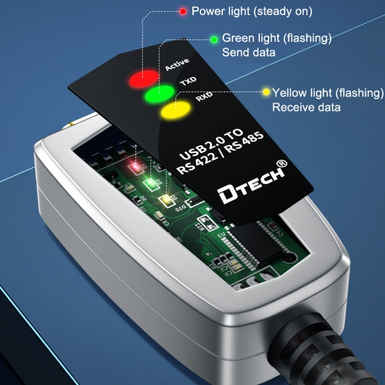 DTECH DT-5119 0,5m USB zu RS485/422 Industrie-Konverter Serieller Kommunikationsadapter, DT-5119 0,5m