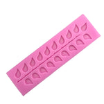 Lange Streifen Spitze Baumblatt Fondant Silikonform, Lange Streifen Spitze