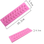 Lange Streifen Spitze Baumblatt Fondant Silikonform, Lange Streifen Spitze