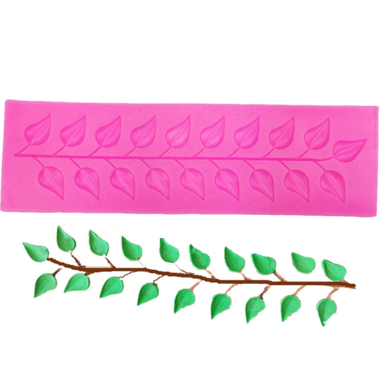 Lange Streifen Spitze Baumblatt Fondant Silikonform, Lange Streifen Spitze