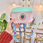 Kamera Plastikbecher Kinder Strohhalm Trinkbecher Reise Freizeit Wasserbecher, Pink, Blau, Lila, Gelb