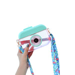 Kamera Plastikbecher Kinder Strohhalm Trinkbecher Reise Freizeit Wasserbecher, Pink, Blau, Lila, Gelb