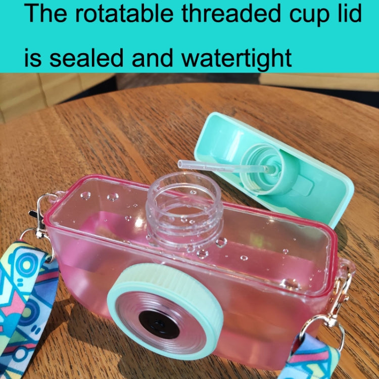 Kamera Plastikbecher Kinder Strohhalm Trinkbecher Reise Freizeit Wasserbecher, Pink, Blau, Lila, Gelb