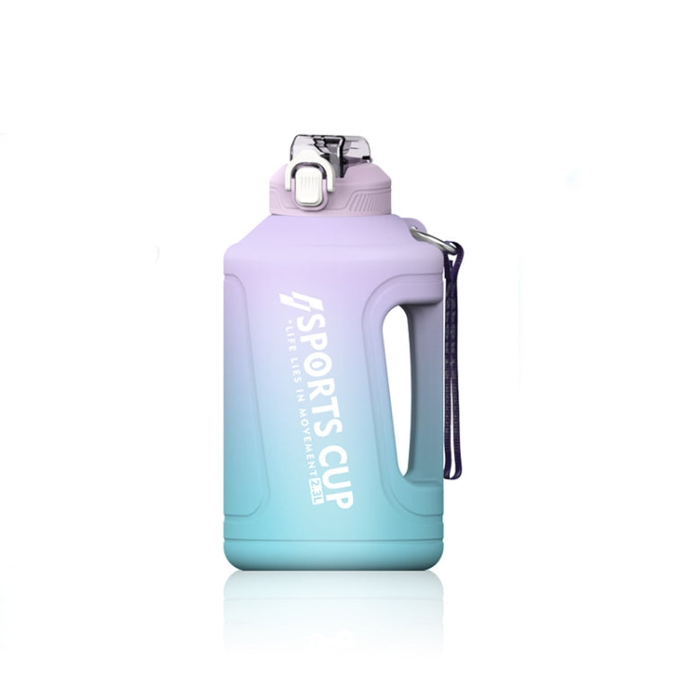 Großvolumiger Gradient Strohbecher Sportflasche mit Skala, 1500ml, 2300ml, 3800ml
