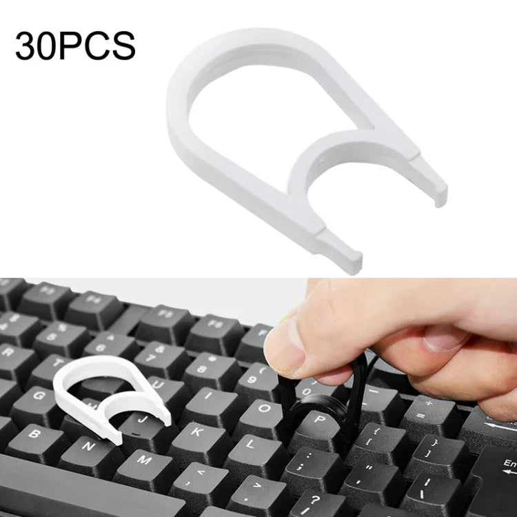30PCS Computertastatur-Tastenabzieher Reinigungs-Tastenentfernungswerkzeug, Schwarz, Schwarz