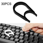 30PCS Computertastatur-Tastenabzieher Reinigungs-Tastenentfernungswerkzeug, Schwarz, Schwarz