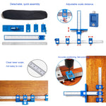 Holzbearbeitungs-Hilfswerkzeug Grifflochstanzer Schranktür Lochöffner, Semium Aluminiumlegierung, Blauer Kunststoff Standard, Blauer Kunststoff HD, Schwarzer Kunststoff HD, Blauer HD Satz, Schwarzer HD Satz, Komplett Aluminiumlegierung