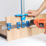 Holzbearbeitungs-Hilfswerkzeug Grifflochstanzer Schranktür Lochöffner, Semium Aluminiumlegierung, Blauer Kunststoff Standard, Blauer Kunststoff HD, Schwarzer Kunststoff HD, Blauer HD Satz, Schwarzer HD Satz, Komplett Aluminiumlegierung