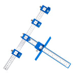Holzbearbeitungs-Hilfswerkzeug Grifflochstanzer Schranktür Lochöffner, Semium Aluminiumlegierung, Blauer Kunststoff Standard, Blauer Kunststoff HD, Schwarzer Kunststoff HD, Blauer HD Satz, Schwarzer HD Satz, Komplett Aluminiumlegierung