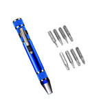 8 in 1 Schraubendreher Aluminiumlegierung Kombinations-Demontage Stift Reparaturschraubendreher, 8 in 1 Blau, 8 in 1 Rot, 8 in 1 Silber